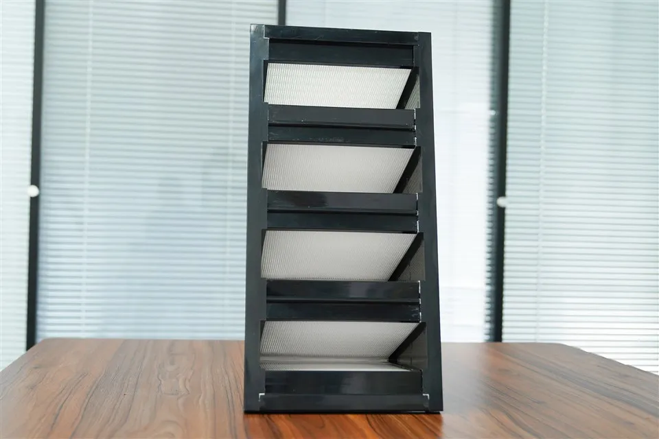 Stort volum Høyeffektiv ABS-ramme W Type V-form luftfilter for rent rom